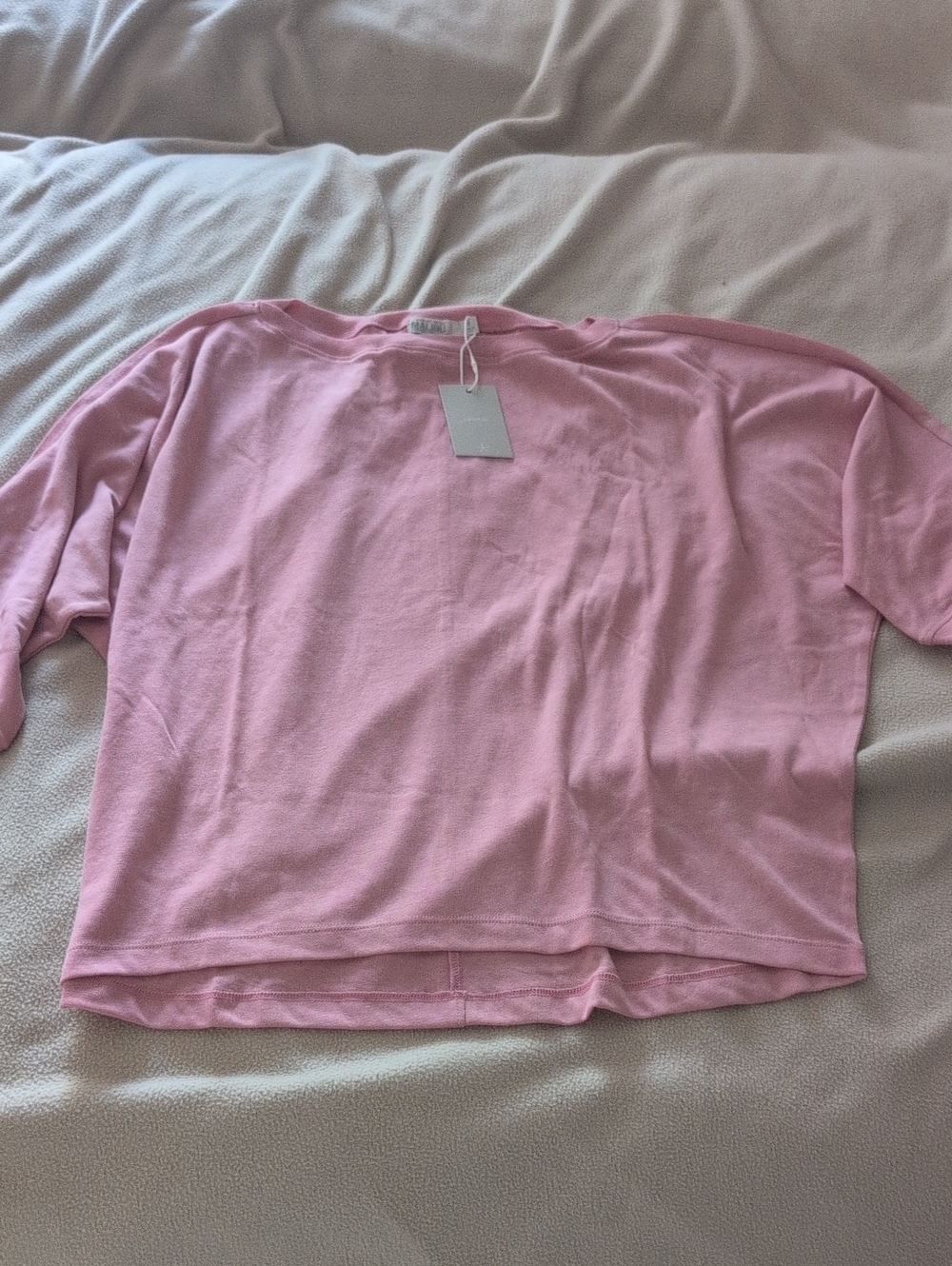Barefoot Dreams Soft Pink Boxy Short-Sleeve Pullover